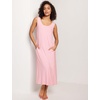GYS Sleeveless Nightgowns for Women Bamboo Viscose Night Shirt with Pockets(Pink)