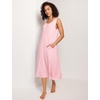 GYS Sleeveless Nightgowns for Women Bamboo Viscose Night Shirt with Pockets(Pink)