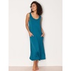 GYS Sleeveless Nightgowns for Women Bamboo Viscose Night Shirt with Pockets(Teal Blue)