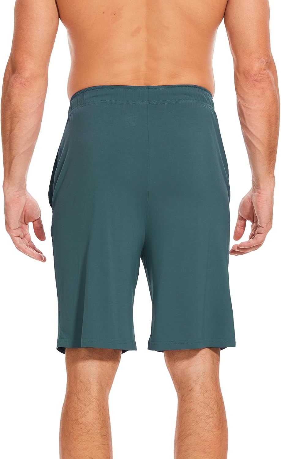 image:imageGYS Mens Bamboo Viscose Pajama Shorts Lightweight Summer Lounge ShortsGrayish Green