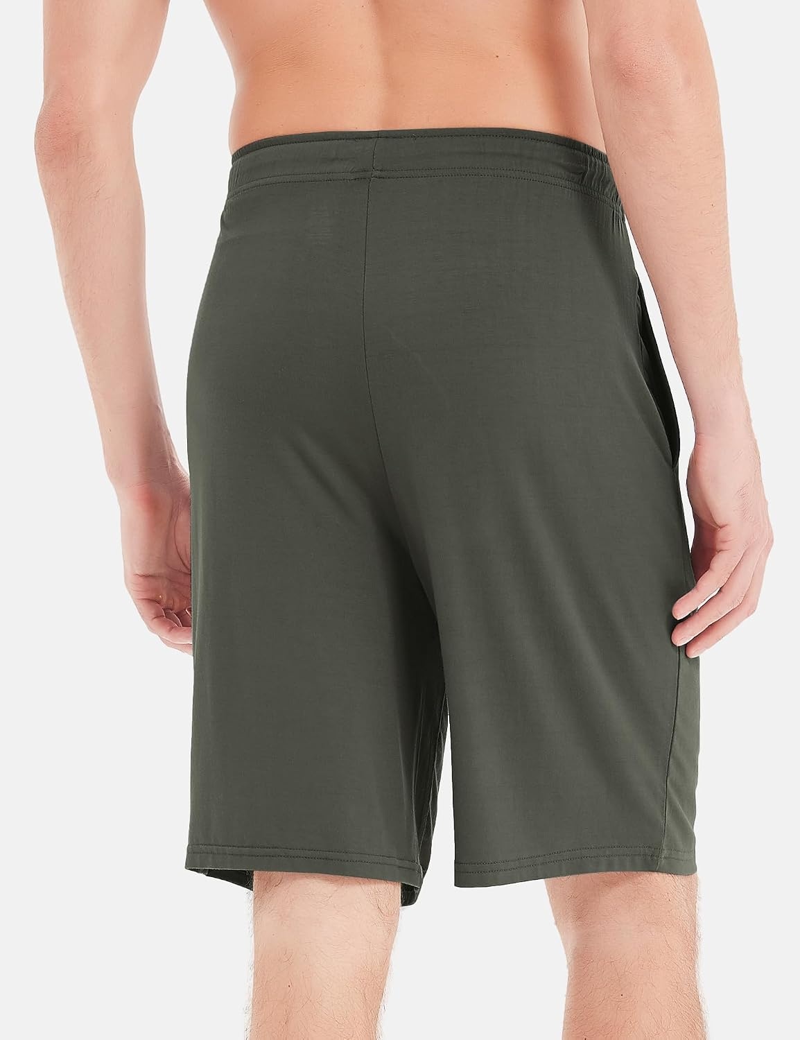 image:imageGYS Mens Bamboo Viscose Pajama Shorts Lightweight Summer Lounge ShortsIron Grey