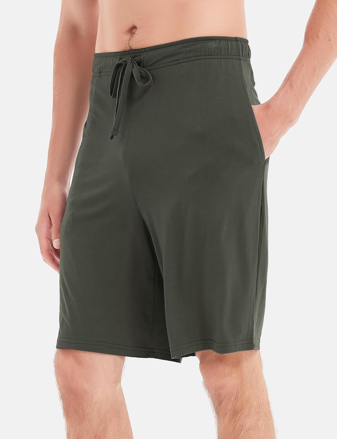 image:imageGYS Mens Bamboo Viscose Pajama Shorts Lightweight Summer Lounge ShortsIron Grey