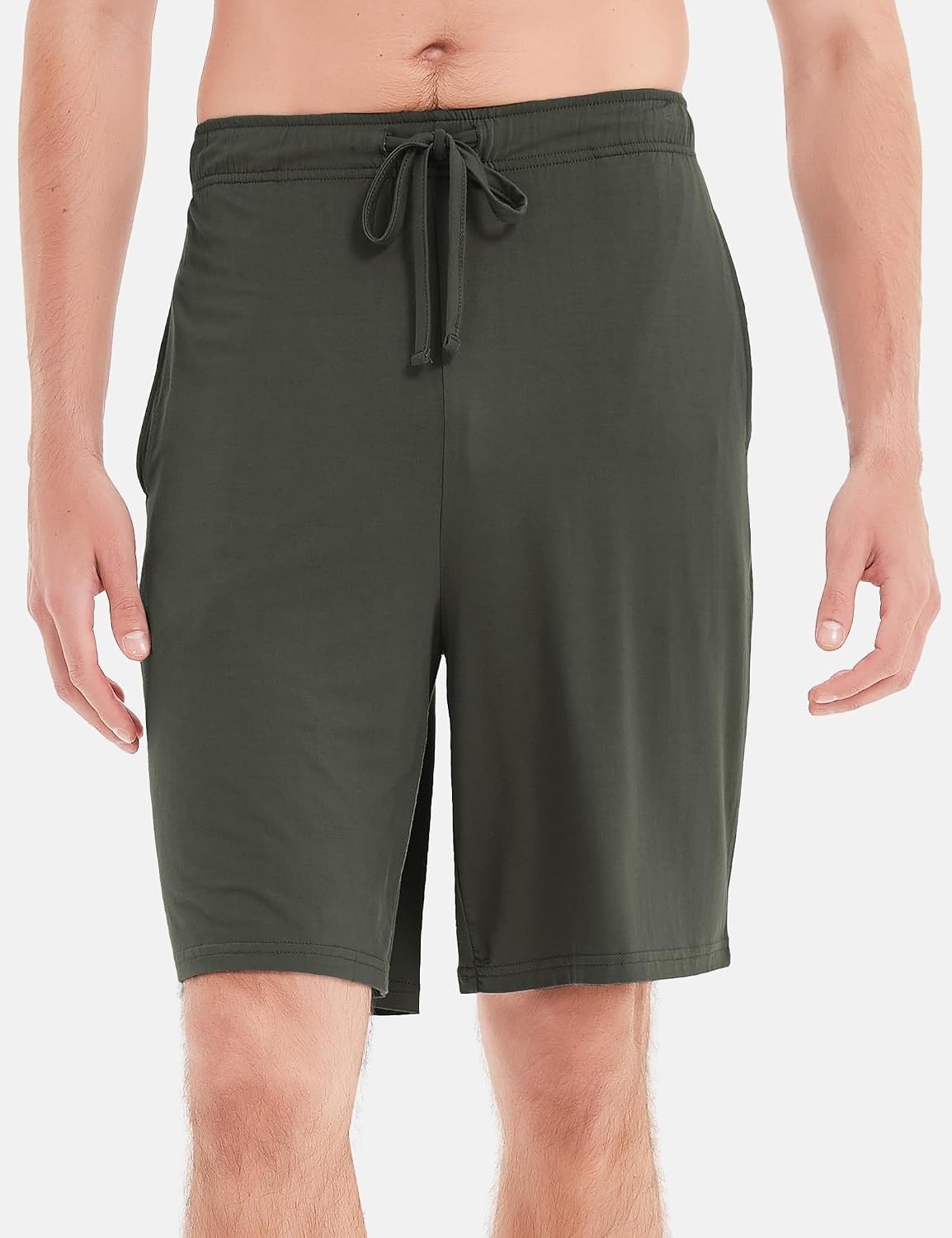 image:imageGYS Mens Bamboo Viscose Pajama Shorts Lightweight Summer Lounge ShortsIron Grey