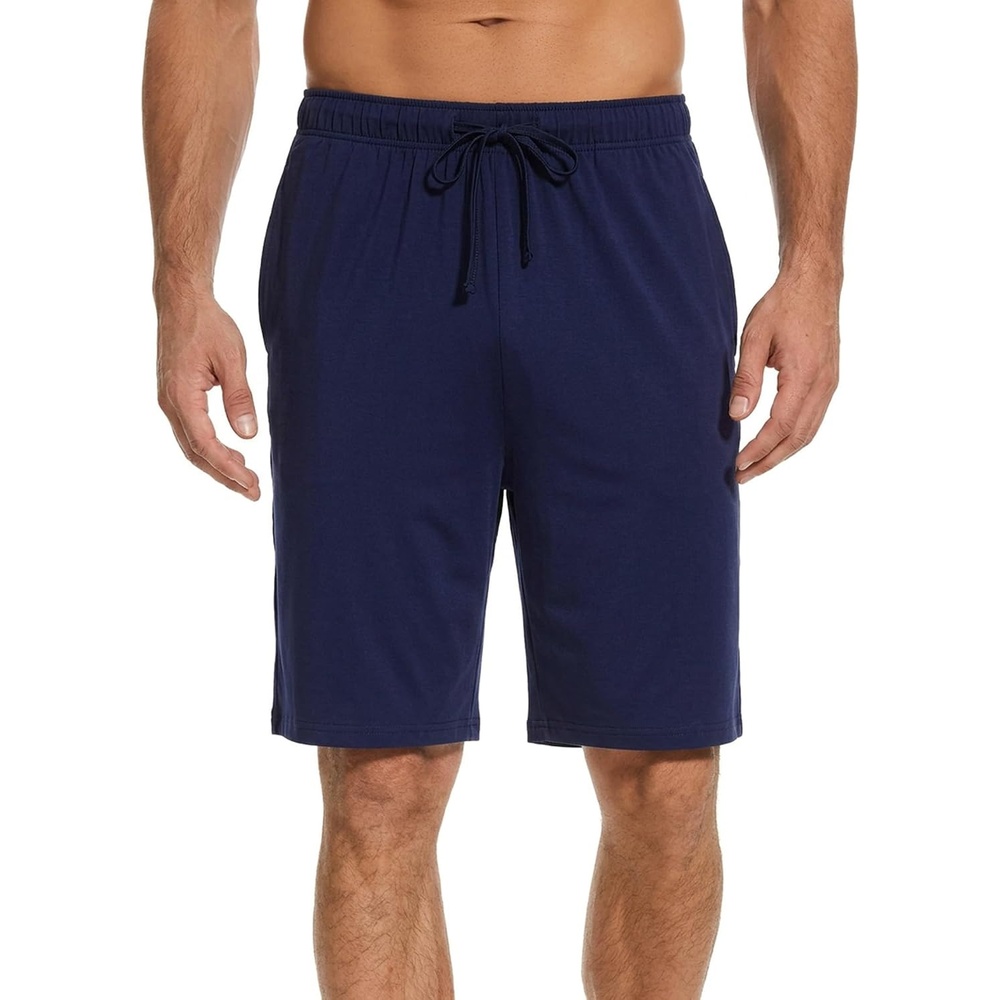 image:imageGYS Mens Bamboo Viscose Pajama Shorts Lightweight Summer Lounge ShortsNavy