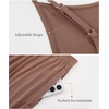 GYS 3 Piece Bamboo Viscose Pajamas for Women Set Buttery-soft Sleepwear Set(Brown)