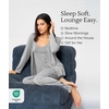 GYS 3 Piece Bamboo Viscose Pajamas for Women Set Buttery-soft Sleepwear Set(Heather Grey)