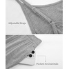 GYS 3 Piece Bamboo Viscose Pajamas for Women Set Buttery-soft Sleepwear Set(Heather Grey)