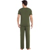 GYS Bamboo Viscose Men’s Pajama Sets, Short Sleeve Ultra-Soft PJs Set(Army Green)