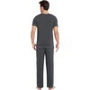 GYS Bamboo Viscose Men’s Pajama Sets, Short Sleeve Ultra-Soft PJs Set(Charcoal)