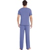 GYS Bamboo Viscose Men’s Pajama Sets, Short Sleeve Ultra-Soft PJs Set(Fog Blue)