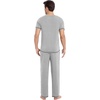 GYS Bamboo Viscose Men’s Pajama Sets, Short Sleeve Ultra-Soft PJs Set(Heather Grey)