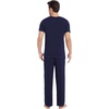GYS Bamboo Viscose Men’s Pajama Sets, Short Sleeve Ultra-Soft PJs Set(Navy)
