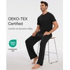 GYS Bamboo Viscose Men’s Pajama Sets, Soft Short Sleeve Loungewear Sets(Black)