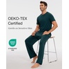 GYS Bamboo Viscose Men’s Pajama Sets, Soft Short Sleeve Loungewear Sets(Indigo)