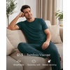 GYS Bamboo Viscose Men’s Pajama Sets, Soft Short Sleeve Loungewear Sets(Indigo)