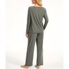 GYS Bamboo Viscose Women’s Pajama Sets, Cloud-Soft Long Sleeve Sleepwear(Grayish Green)