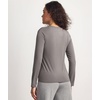 GYS Bamboo Viscose Womens Pajama Tops, Crew Neck Long Sleeve Base Layer Tee(Crew Neck-grey)