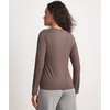 GYS Bamboo Viscose Womens Pajama Tops, Crew Neck Long Sleeve Base Layer Tee(Crew Neck-khaki)