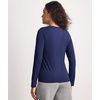 GYS Bamboo Viscose Womens Pajama Tops, Crew Neck Long Sleeve Base Layer Tee(Crew Neck-navy)