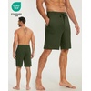 GYS Men’s Bamboo Viscose Pajama Shorts Lightweight Summer Lounge Shorts(Army Green)