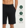 GYS Men’s Bamboo Viscose Pajama Shorts Lightweight Summer Lounge Shorts(Black)