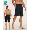 GYS Men’s Bamboo Viscose Pajama Shorts Lightweight Summer Lounge Shorts(Black)