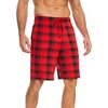 GYS Men’s Bamboo Viscose Pajama Shorts Lightweight Summer Lounge Shorts(Buffalo Plaid)