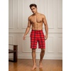 GYS Men’s Bamboo Viscose Pajama Shorts Lightweight Summer Lounge Shorts(Buffalo Plaid)
