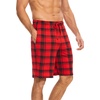 GYS Men’s Bamboo Viscose Pajama Shorts Lightweight Summer Lounge Shorts(Buffalo Plaid)
