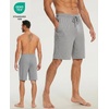 GYS Men’s Bamboo Viscose Pajama Shorts Lightweight Summer Lounge Shorts(Heather Grey)