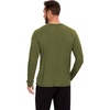 GYS Mens Long Sleeve Pajama Shirt Bamboo Viscose Sleep Tops(Army Green)