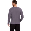 GYS Mens Long Sleeve Pajama Shirt Bamboo Viscose Sleep Tops(Reddish Grey)