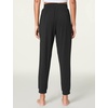 LazyCozy Bamboo Viscose Jogger Pajama Pants for Women(Black)