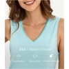LazyCozy Bamboo Viscose Nightgowns for Women, Soft Sleeveless Night Shirts(A-aqua)
