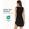 LazyCozy Bamboo Viscose Nightgowns for Women, Soft Sleeveless Night Shirts(A-black)