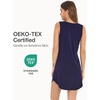 LazyCozy Bamboo Viscose Nightgowns for Women, Soft Sleeveless Night Shirts(A-navy)