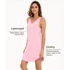 LazyCozy Bamboo Viscose Nightgowns for Women, Soft Sleeveless Night Shirts(A-pink)