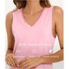 LazyCozy Bamboo Viscose Nightgowns for Women, Soft Sleeveless Night Shirts(A-pink)