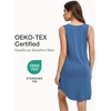 LazyCozy Bamboo Viscose Nightgowns for Women, Soft Sleeveless Night Shirts(A-prussian Blue)