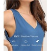 LazyCozy Bamboo Viscose Nightgowns for Women, Soft Sleeveless Night Shirts(A-prussian Blue)