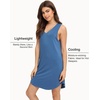LazyCozy Bamboo Viscose Nightgowns for Women, Soft Sleeveless Night Shirts(A-prussian Blue)