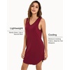 LazyCozy Bamboo Viscose Nightgowns for Women, Soft Sleeveless Night Shirts(A-wine)