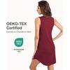 LazyCozy Bamboo Viscose Nightgowns for Women, Soft Sleeveless Night Shirts(A-wine)