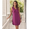 LazyCozy Bamboo Viscose Nightgowns for Women, Soft Sleeveless Night Shirts(Grape Purple)