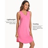 LazyCozy Bamboo Viscose Nightgowns for Women, Soft Sleeveless Night Shirts(Raspberry Pink)