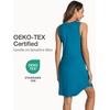LazyCozy Bamboo Viscose Nightgowns for Women, Soft Sleeveless Night Shirts(Teal Blue)