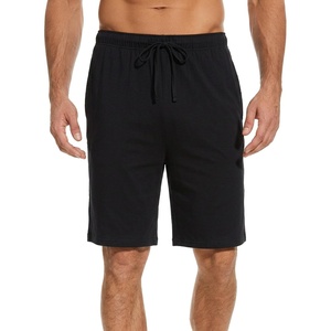 GYS Men’s Bamboo Viscose Pajama Shorts Lightweight Summer Lounge Shorts(Black)