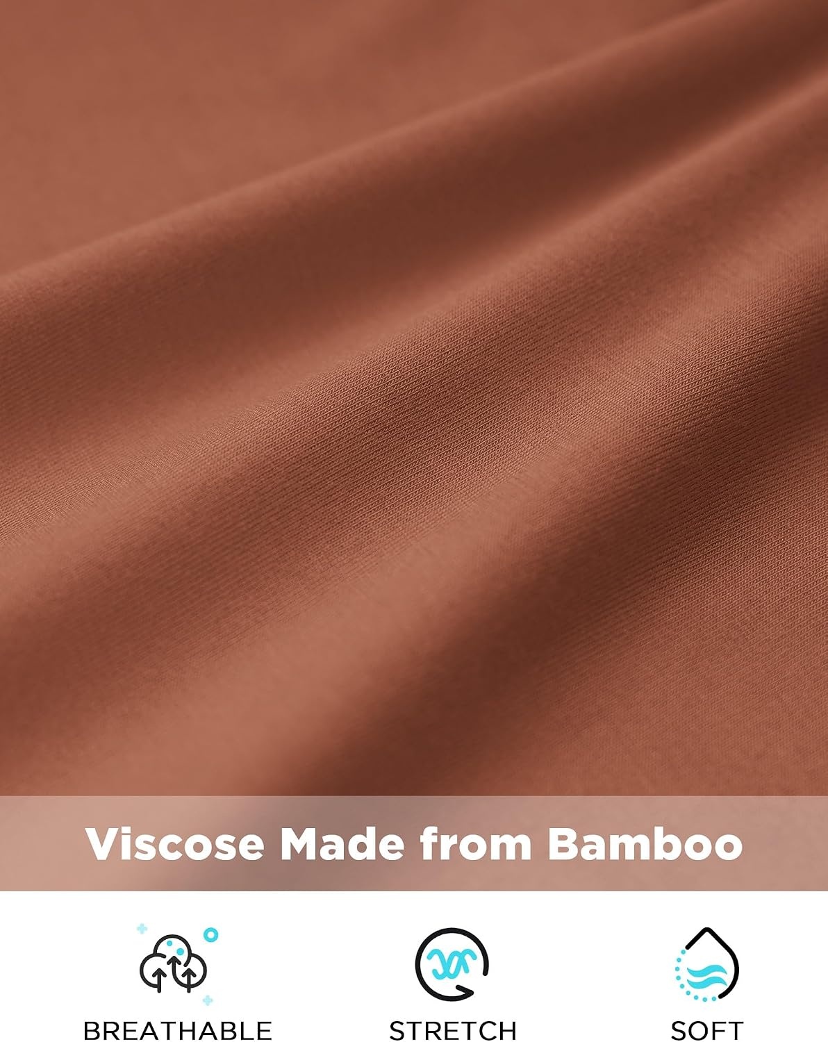 image:imageGYS Bamboo Viscose Women Pajama Sets Long Sleeve Crew Neck Lounge Set with PocketsCherry Mahogany