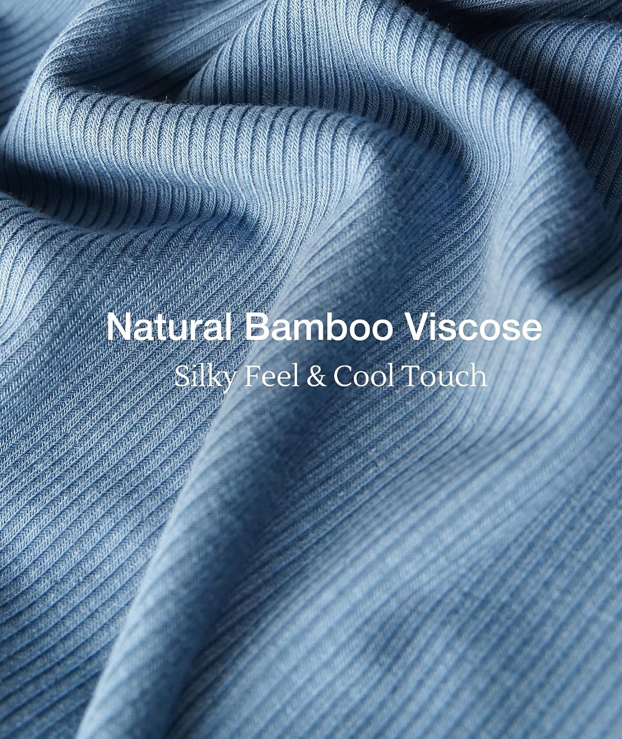 image:imageGYS Womens Bamboo Viscose Button Down Pajama Set Cooling for Hot FlashesGrayish Blue