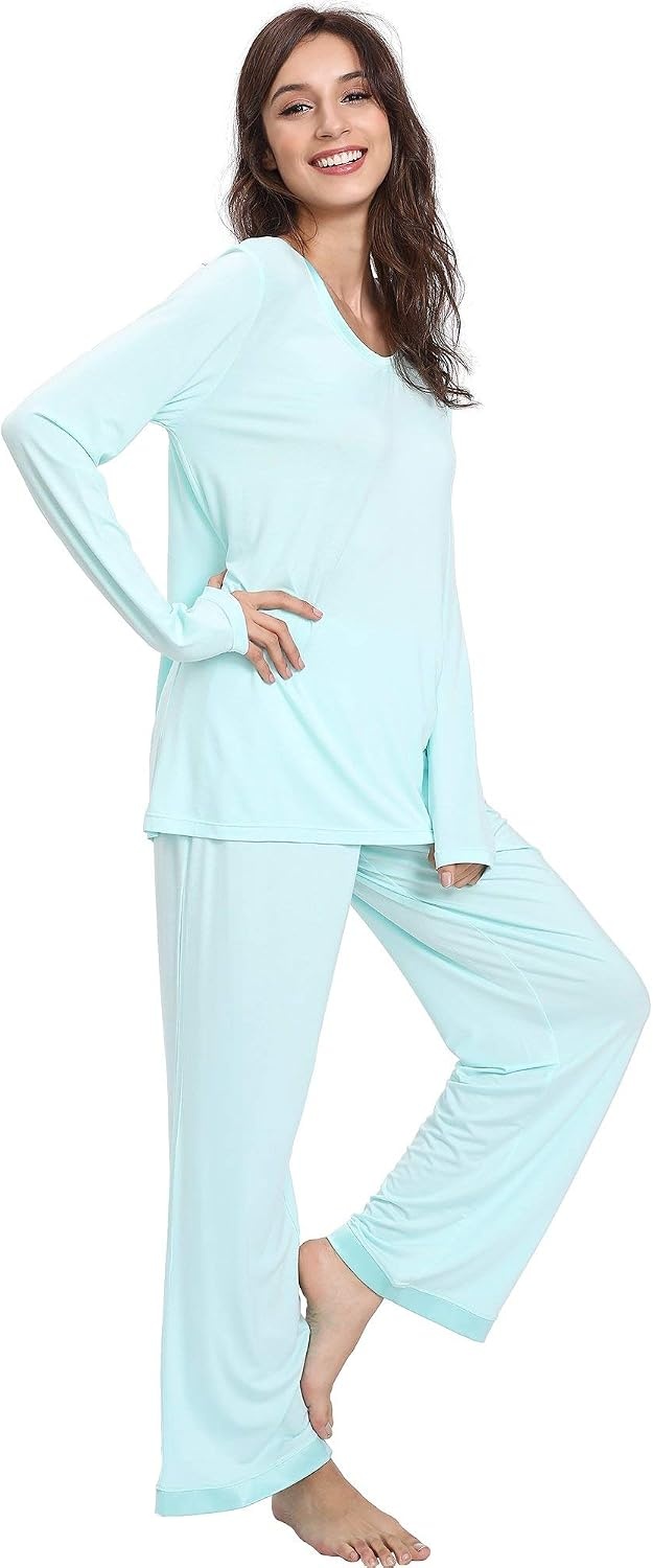 image:imageGYS Womens Bamboo Viscose Pajama Set amp 3Pack Mesh Laundry Bag Bundle